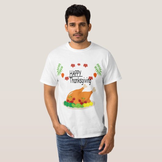 Thanksgiving thema ontwerpelementen t-shirt (Voorkant volledig)