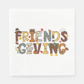 Thanksgiving thema Vriendschappen Servet (Voorkant)