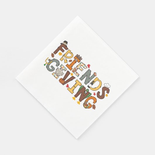 Thanksgiving thema Vriendschappen Servet (Hoek)