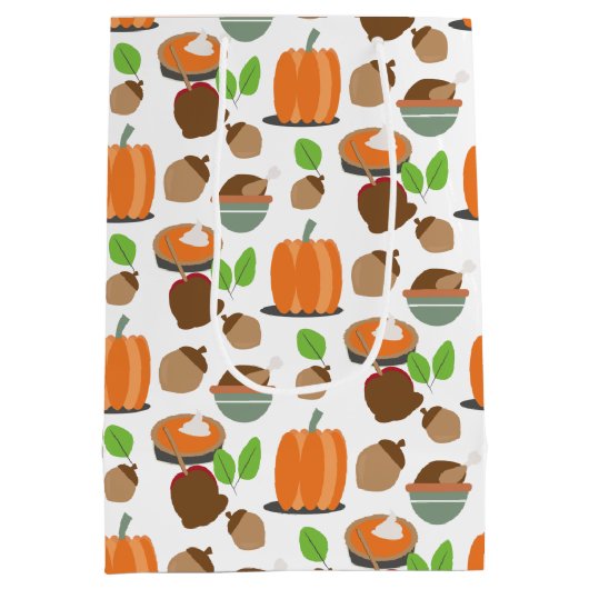 Thanksgiving-thematroon Medium Cadeauzakje (Achterkant)