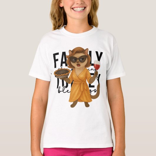 Thanksgiving themed for cat lovers t-shirt (Voorkant)