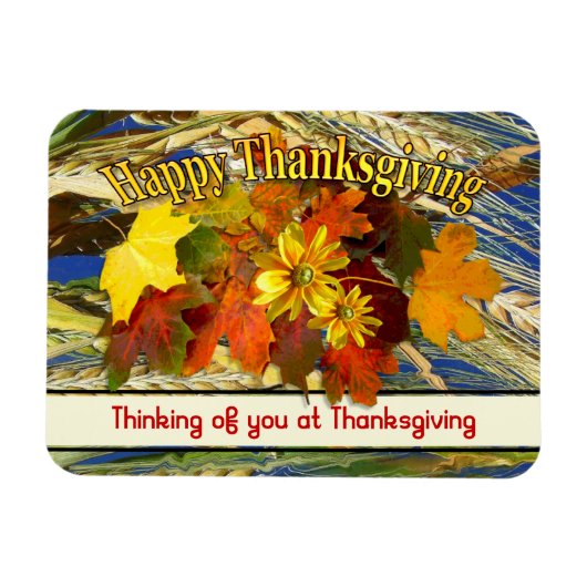Thanksgiving Thoughts ~ Fridge Magnet Magneet (Horizontaal)
