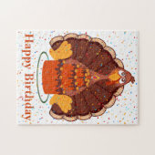 Thanksgiving Tijd Happy Birthday Puzzle Legpuzzel (Horizontaal)