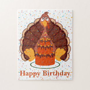 Thanksgiving Tijd Happy Birthday Puzzle Legpuzzel