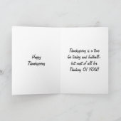 THANKSGIVING TIJD OM U TE DENKEN FEESTDAGEN KAART (Binnen)