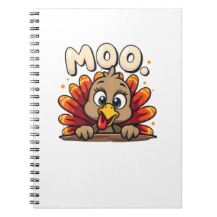 Thanksgiving Tijd Turkije Moo Grappige Thanksgivin Notitieboek