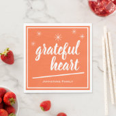 Thanksgiving Time Script Grateful Heart Paper Servet (Insitu)