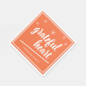 Thanksgiving Time Script Grateful Heart Paper Servet (Hoek)