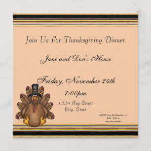 Thanksgiving Tom Turkey Holiday Kaart