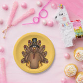 Thanksgiving Tom Turkey Holiday Papieren Bordje (Feest)