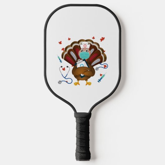 Thanksgiving Topjes Vrouwen in de verpleegkundige Pickleball Paddle (Voorkant)