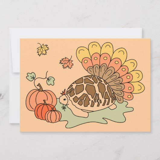 Thanksgiving Tortoise-kaart Kaart (Voorkant)