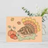 Thanksgiving Tortoise-kaart Kaart (Staand voorkant)