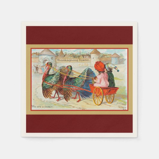 Thanksgiving Towne, groeten! Servet (Voorkant)