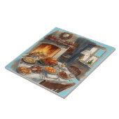 Thanksgiving, Traditionele gerechten, Herfsttafel, Tegeltje (Zijkant)