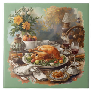 Thanksgiving, traditionele gerechten tegeltje