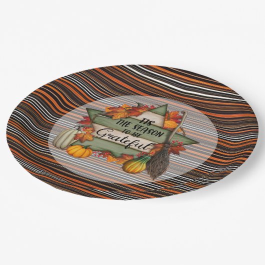 Thanksgiving Trendy Mooi Herfst Collectie Papieren Bordje (Gekanteld)
