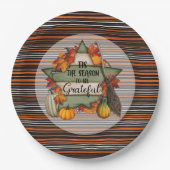 Thanksgiving Trendy Mooi Herfst Collectie Papieren Bordje (Voorkant)