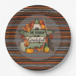 Thanksgiving Trendy Mooi Herfst Collectie Papieren Bordje