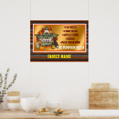 Thanksgiving Trendy Mooi Herfst Collectie Poster (Keuken)