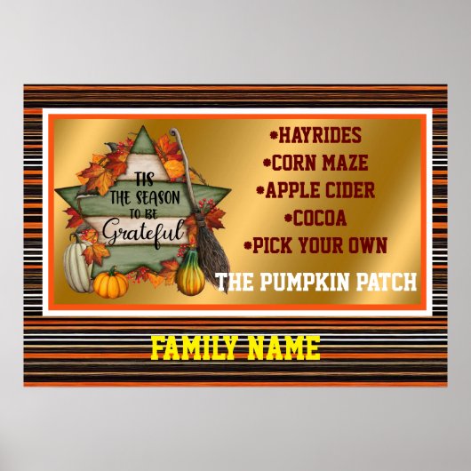 Thanksgiving Trendy Mooi Herfst Collectie Poster (Voorkant)