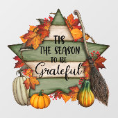 Thanksgiving Trendy Mooi Herfst Collectie Raamsticker (Vel)