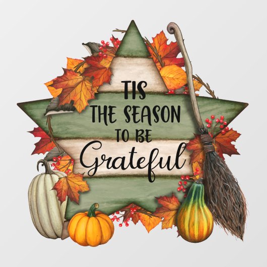 Thanksgiving Trendy Mooi Herfst Collectie Raamsticker (Vel)