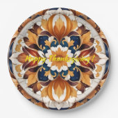 Thanksgiving Trendy Pumpkin Autumn Collectie Papieren Bordje (Voorkant)