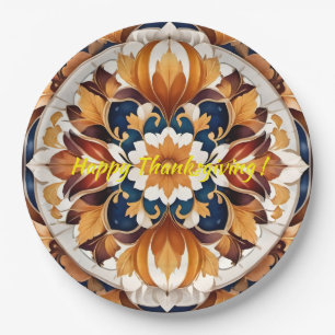 Thanksgiving Trendy Pumpkin Autumn Collectie Papieren Bordje