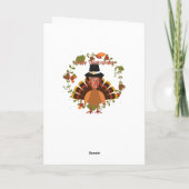 Thanksgiving trommelkalkoen feestdagen kaart (Achterkant)