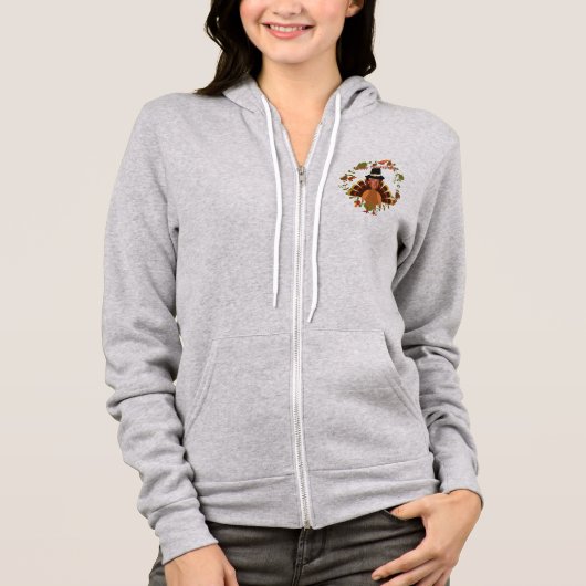 Thanksgiving trommelkalkoen hoodie (Voorkant)
