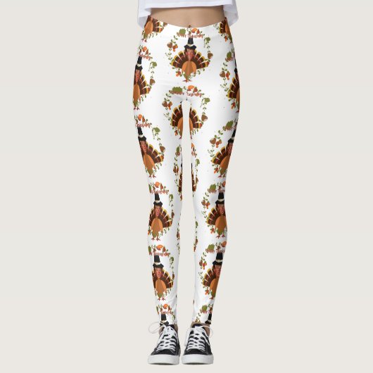Thanksgiving trommelkalkoen leggings (Voorkant)
