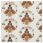 Thanksgiving trommelkalkoen stof (Swatch)