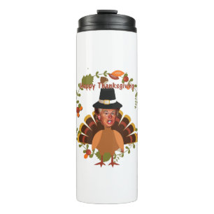 Thanksgiving trommelkalkoen thermosbeker