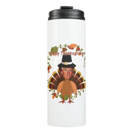 Thanksgiving trommelkalkoen thermosbeker (Voorkant)