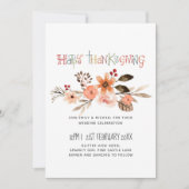 Thanksgiving Trouwkaart Dusty Blue Oranje (Voorkant)