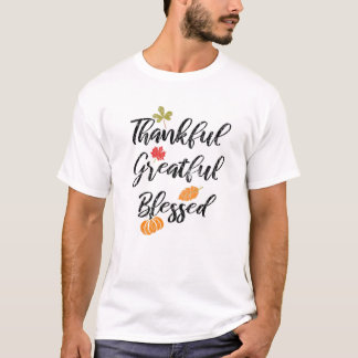 Thanksgiving Turke, bedankt Grateful Blessed Funny T-shirt