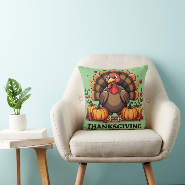 Thanksgiving Turkey 2024 Kussen (Stoel)
