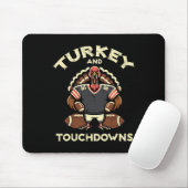 Thanksgiving Turkey And Touchdowns Footbyll Men Bo Muismat (Met muis)