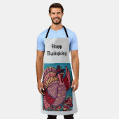 THANKSGIVING TURKEY APRON SCHORT (Gedragen)