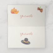 Thanksgiving Turkey Bird Plaatskaartje (Binnenkant ongevouwen)