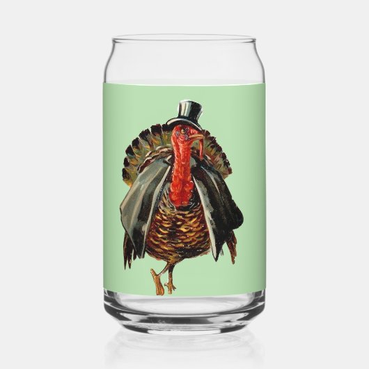 THANKSGIVING TURKEY  BLIKVORM GLAS (Achterkant)