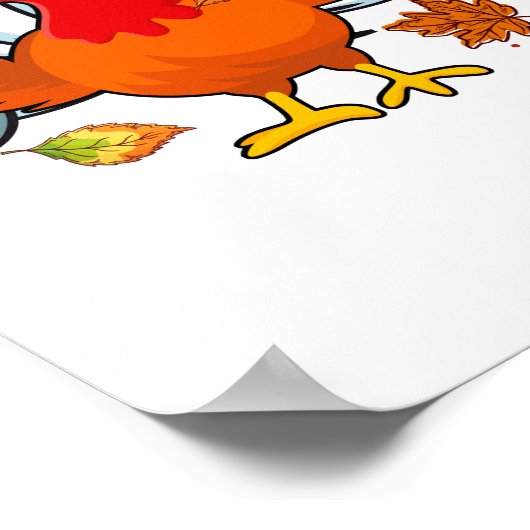 Thanksgiving Turkey Bowling Ball Poster (Hoek)