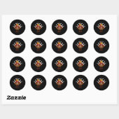 Thanksgiving Turkey Bowling Ronde Sticker (Vel)