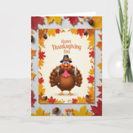 Thanksgiving Turkey Cheer — Festive Holiday Kaart
