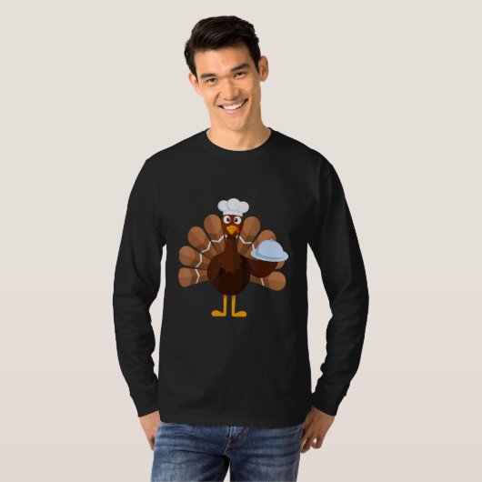 Thanksgiving Turkey Chef T-shirt (Voorkant volledig)