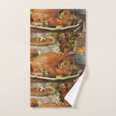 Thanksgiving turkey dinner bad handdoek (Handdoek)