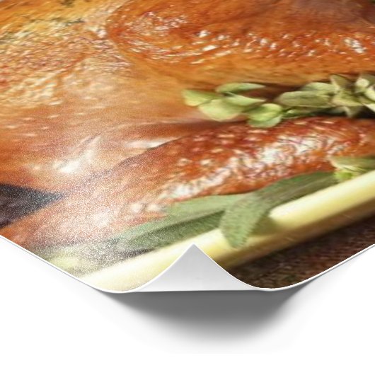Thanksgiving turkey dinner foto afdruk (Hoek)