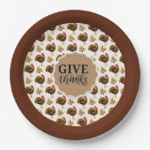 Thanksgiving Turkey Dinner Papieren Bordje (Voorkant)