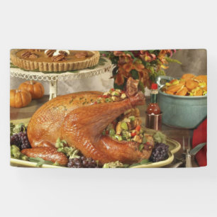 Thanksgiving turkey dinner spandoek